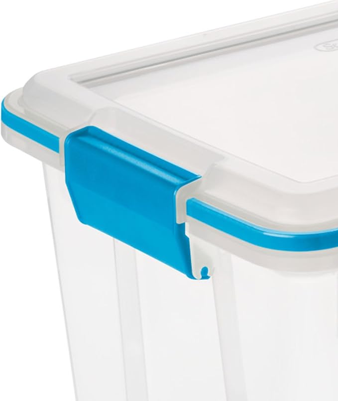 Sterilite 6-Pack Gasket Box, Weather-Resistant Storage Bins with Latching Lids, 20 Quart - Heavy-Duty Organizing Containers for Closet, Bathroom, and Office - Image 9