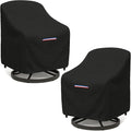 Outdoor Patio Chair Covers Waterproof, 30W x 34D x 38.5H inches Weather Resistant Patio Furniture Cover All-Weather Protection Heavy Duty 600D 2-Pack Black by CVFERQE