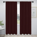 Easy-Going Rod Pocket Blackout Curtains for Bedroom, Room Darkening Window Curtains for Living Room, Thermal Insulated Noise Reduction Solid Window Drapes, 2 Panels(42x84 in, Wine) by Easy-Going