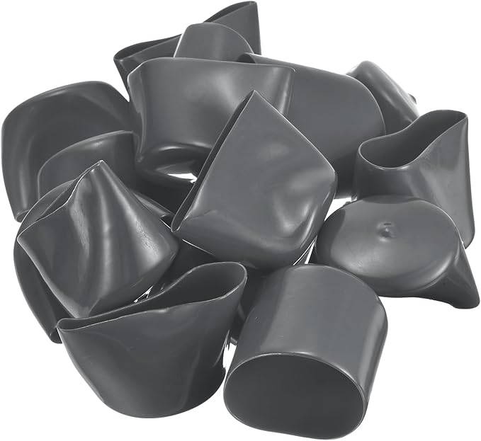 uxcell 20pcs Rubber End Caps 49mm ID Vinyl Round Tube Bolt Cap Cover Thread Protectors Dark Grey - Image 4