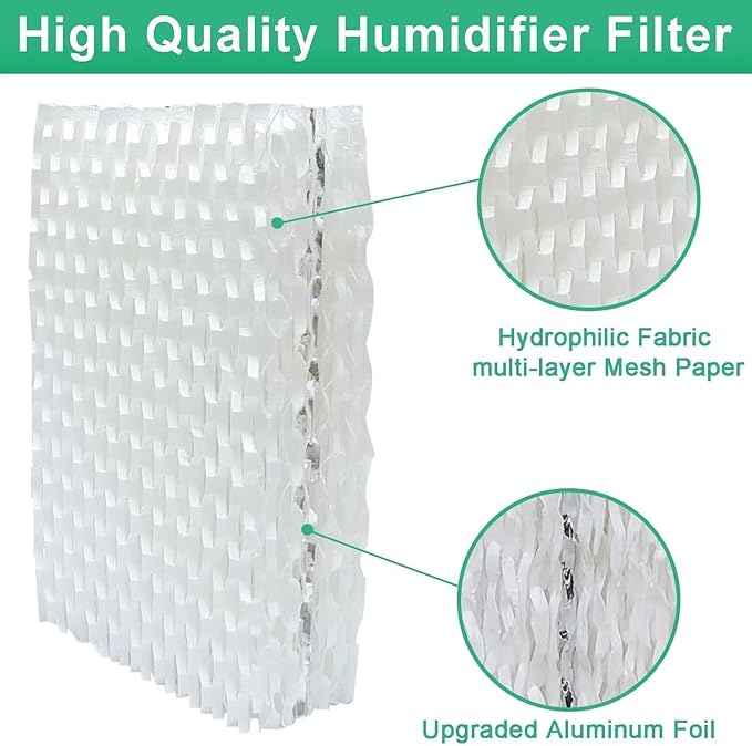 4-Pack Humidifier Filter Replacement for Equate, Humidifier Filter Replacement for ReliOn RCM-832 ProCare PCWF813 PCCM-832N - Image 3
