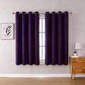 ChrisDowa Grommet Blackout Curtains for Bedroom and Living Room - 2 Panels Set Thermal Insulated Room Darkening Curtains (Royal Purple, 52W x 54L) by ChrisDowa