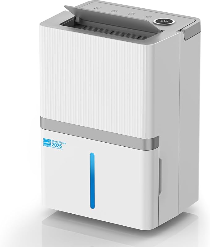 5000 Sq.Ft Dehumidifier for Basement and Home, 75 Pints Most Efficient Energy Star 2025 Dehumidifier with Drain Hose, Smart Humidity Control, 24H-Timer, for Bedroom, Bathroom, Large Room by Dehumidifiers
