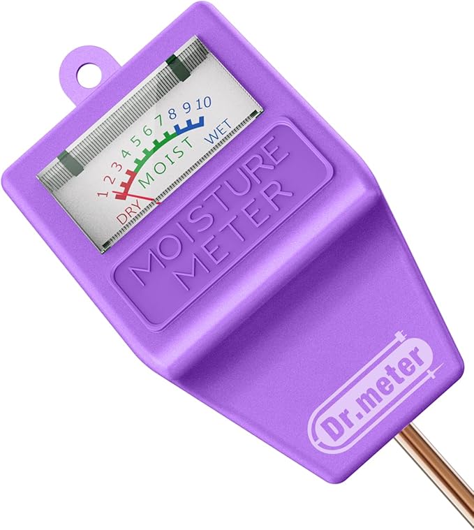 Soil Moisture Meter Tester for Plants, Hygrometer Moisture Sensor for Houseplants Indoor Outdoor Garden Lawn Use - Plant Water Meter Gauge Test Kit, No Battery Needed - Gardening Gifts by Drmeter
