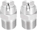 uxcell Flat Fan Spray Tip - 1/4BSPT Male Thread 304 Stainless Steel Nozzle - 65 Degree 1.4mm Orifice Diameter - 2 Pcs by uxcell