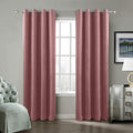 ChadMade Blackout Lined Premium Velvet Curtain Coral 100Wx84L Inch (1 Panel), Eyelet Grommet for Livingroom Bedroom Theater Studio, Leon Collection by ChadMade