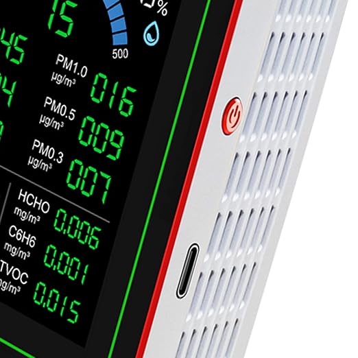 Indoor Air Quality Monitor, 18 in 1 Professional Meter, Battery Powered, Data Storage, Tester for CO2 TVOC HCHO PM2.5 PM10 Temp Humid - Image 9