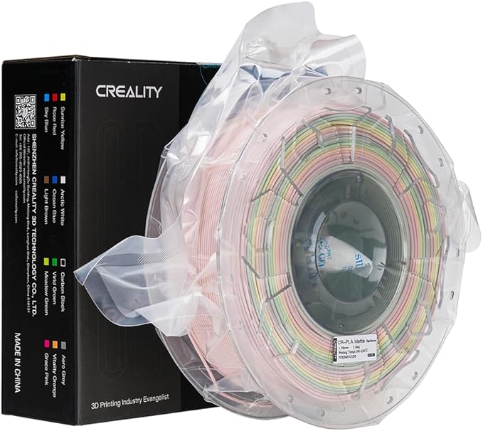 Creality 3D Printer Filament, Rainbow PLA Filament 1.75mm, Enhanced Toughness, Dimensional Accuracy +/- 0.03mm, 1kg(2.2lbs), PLA Mattte Filament for Most 3D Printer - Image 8