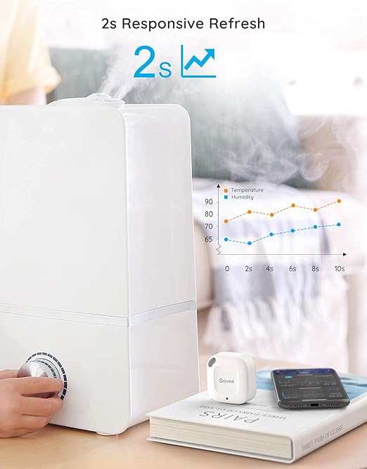 Govee Bluetooth Hygrometer Thermometer, Wireless Thermometer, Mini Humidity Sensor with Notification Alert, Data Storage and Export, 262 Feet Connecting Range, 2 Pack - Image 7