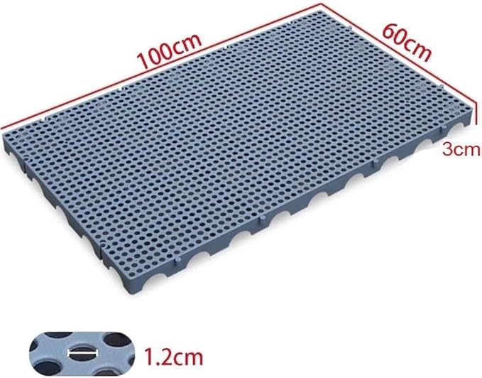 LNNW Plastic Pallet Warehouse Pallet Pet Moisture Barrier Cargo Storage Matting for Garage Supermarket, 1 Pack Floor Pallets for Garage Supermarket Basement(Light Gray,100x60x3cm) - Image 2