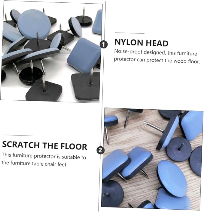 TEHAUX 20pcs Floor Protectors with Design Durable Anti-Sliding Glide Pads for Furniture Moisture-Resistant for Chairs Tables Sofas and Cabinets - Image 2