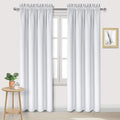 DWCN Blackout Curtains for Bedroom – Thermal Insulated Room Darkening Drapes for Living Room, Greyish White, W 42 x L 84 Inch, Set of 2 Rod Pocket Curtain Panels by DWCN