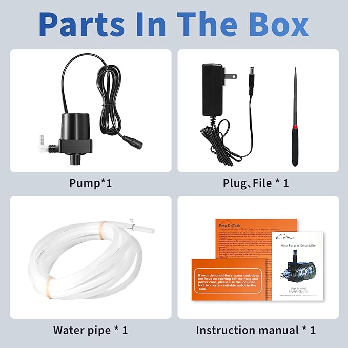 Upgraded Smart Automatic Small Water Pump for Dehumidifier, 15FT Drain Lift, Large Volume, Low Noise, Perfect for Basement Use, Compatible with Most Portable Dehumidifiers - Image 7