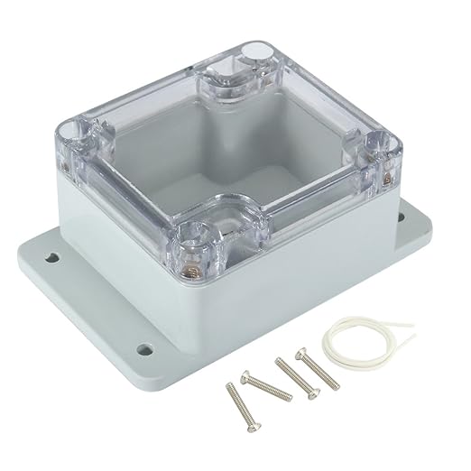 Waterproof Dustproof ABS Plastic Junction Box Universal Electric Project Enclosure with PC Clear Transparent Cover 2.5"x2.3"x1.4"(63mmx58mmx35mm) by AWCLUB