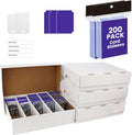 4 PACK Sports Card Box 3940 Count Cardboard Trading Card Storage Box,Bulk Card Storage Baseball Card Box With Soft Sleeves,Dividers&Supporters,Graded card storage box for toploader storage box by EBOAUSI