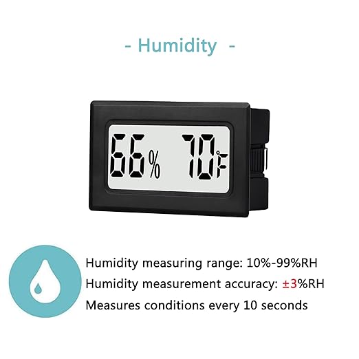6 Pack Mini Small Digital Hygrometer Thermometer Indoor Temperature and Humidity Meter Gauge with Temp Humidity Sensor Monitor Fahrenheit (℉) for Jars,Home,Room - Image 3