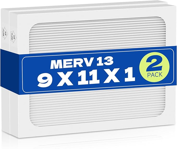 2-Pack 9 x 11 x 1 MERV 13 Replacement Dehumidifier Filter Compatible with Santa Fe Compact70, Ultra70, Element, Compact2, UA 65H dehumidifier Models by XFIBER