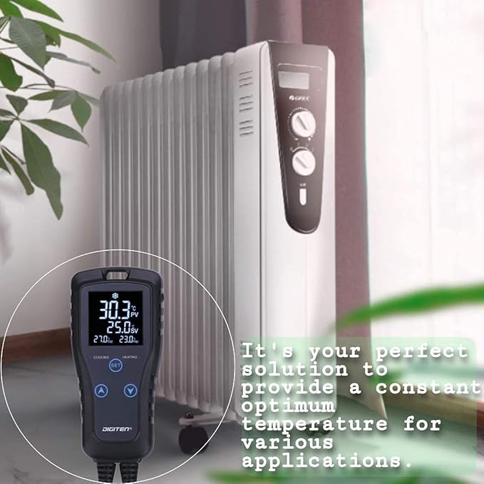 Digital Temperature Controller 2-Stage Thermostat Outlet Heating & Cooling Mode for Chest Freezer Refrigerator Homebrew Fermenter Greenhouse 110V 10A 1100W - Image 3