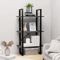 Grey Metal Medium Storage Shelf 11.8 x 23.6 x 41.3 in 3 Tier Rectangular Bookshelf Organizer Industrial Unit for Living Room Basement Bedroom by Unknown
