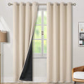 BGment Thermal Insulated 100% Blackout Curtains 84 Inch Length 2 Panels, Total Light Blocking Curtains for Bedroom, Grommet Window Drapes with Thick Black Liner, 52 Inch Wide Each Panel, Champagne by BGment