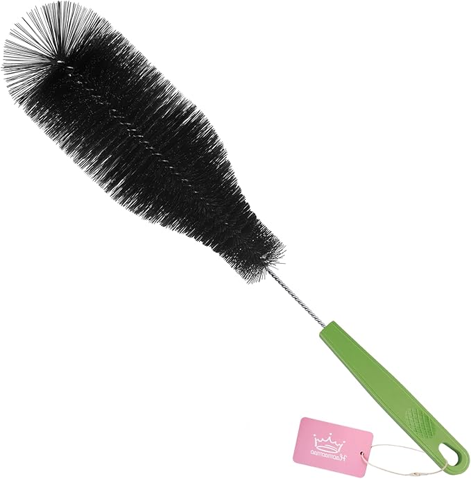 Long Bottle Brush, 15.64 in Bendable Cleaner Brushes for Cleaning Neck Beer Bottles, Wine, Baby Bottles, Water Bottles, Tumblers, Flask, Bird Feeder, Vase, Pipes and Brewing Supplies Black/1Pack by Haomaomao