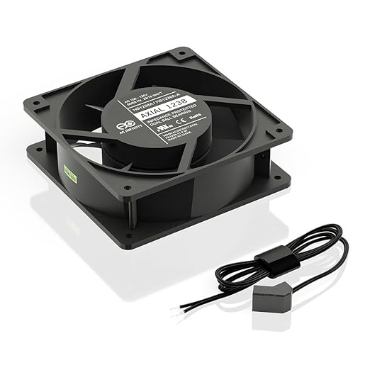 AC Infinity AXIAL 1238W, Muffin Fan, 120V AC 120mm x 38mm High Speed, for DIY Cooling Ventilation Exhaust Projects - Image 2