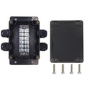 Watertight Junction Box, IP67 Waterproof Electrical Project Box with 6P 25A Barrier Terminals,2 in/2 Out Cable Glands Electronic Enclosure 4.53" x 3.54" x 2.17" by YETLEBOX