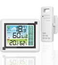 Indoor Outdoor Thermometer Hygrometer Wireless Remote Weather Stations, Humidity Monitor Battery Powered Digital Temperature Gauge with 60m/200ft Range Remote Sensor and Adjustable Backlight by MONYEES