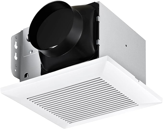 Bathroom Exhaust Fan 110 CFM Very Quiet with Matel Housing, Ceiling Mount Ventilation Fan Large Air-flow Capacity, Energy-Saving Household Bath Vent Extractor, White Plastic Grille by JOEAONZ