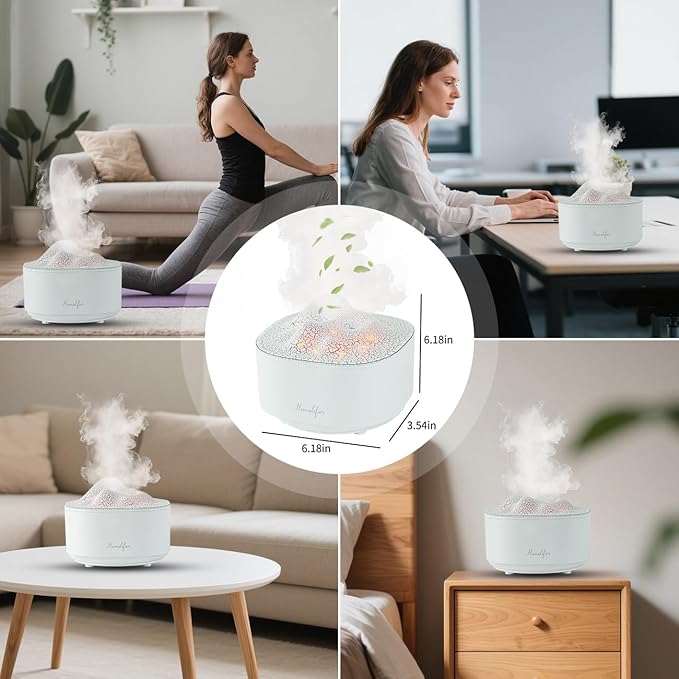 Portable 1500ml Small Cool Mist Humidifier,USB Personal Desktop Humidifier for Office Room, Bedroom,Top-Fill 7 Colors LED Night Light humidifiers, 2 Mist Modes, Super Quiet (White) - Image 6