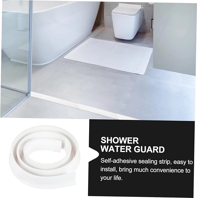 3m Toilet Water Retaining Strip Self-adhesive Silicone Baffle for Bathroom Countertops Flexible Design Easy Sinks and Showers - Image 6