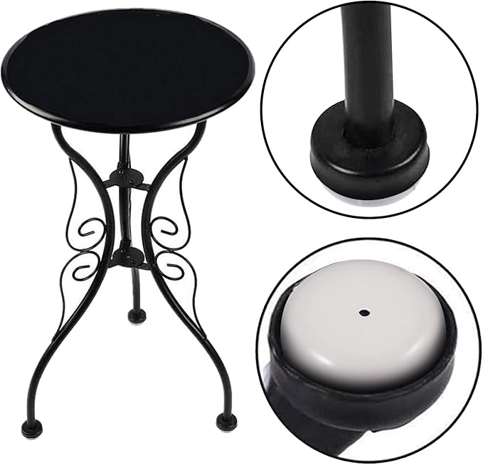 Jetec 1.5 Inch Patio Furniture Seating Glides/Feet/Caps for Wrought Iron Outdoor Furniture Easy to Install Replacement Chair and Table Feet Glide Protectors/Cap(White,48 Pieces) - Image 3