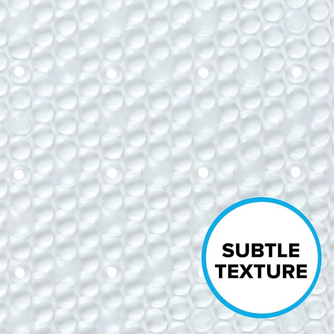 SlipX Solutions Clear Bubble Bath Mat (15 x 35 Inch, Extra Long Coverage, Oval Shape, Machine Washable) - Image 4
