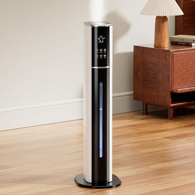 2.4Gal/9L Top Fill Quiet Ultrasonic Humidifier for Large Room Bedroom, Cool Mist Humidifier with Remote, Auto Humidity Control, 3 Speed Modes, 48H Runtime, Indoor Baby Pet Plant Friendly by Viprh