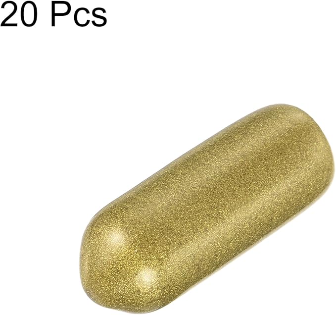 uxcell 20pcs Rubber End Caps 5.5mm ID Vinyl Round Tube Bolt Cap Cover Thread Protectors Gold - Image 2