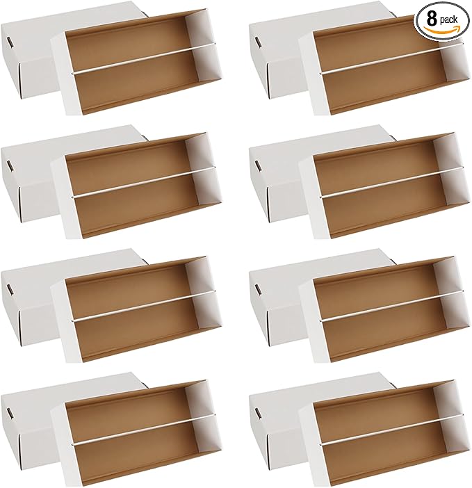 Trading Card Storage Box, 1600 Count Card Storage Boxes, Bulk Cards Storage Box Sports Cards Cases Graded Cardboard Boxes for Basketball Sports Collector (8 Set) by HIMOMO
