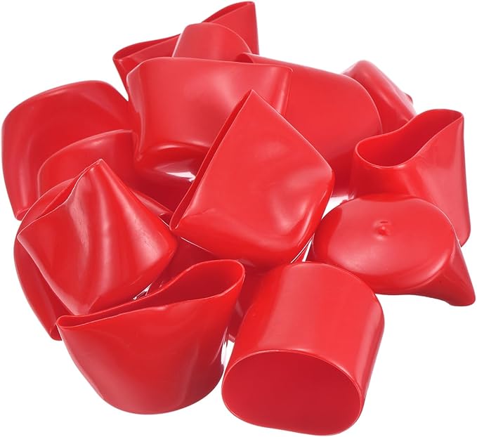 uxcell 20pcs Rubber End Caps 49mm ID Vinyl Round Tube Bolt Cap Cover Thread Protectors Red - Image 4