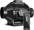CloudStorm S4, Quiet 4” Inline Duct Fan with Speed Controller Ventilation Exhaust Fan for Heating Cooling, Grow Tents, Hydroponics by AITECAC