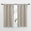 NICETOWN Blackout Curtains for Living Curtains, Room Darkening Window Curtain Panels, Easy-Care Solid Thermal Insulated Draperies/Drapes for Daughter Room (Natural, 2 Panels, 29 by 40) by NICETOWN
