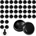 1.5 Inch Furniture Glides, 38-Pack Black Replacement Chair Leg Caps for Wrought Iron Patio Sets, Easy Install Floor Protectors for Outdoor Furniture by Thsinde