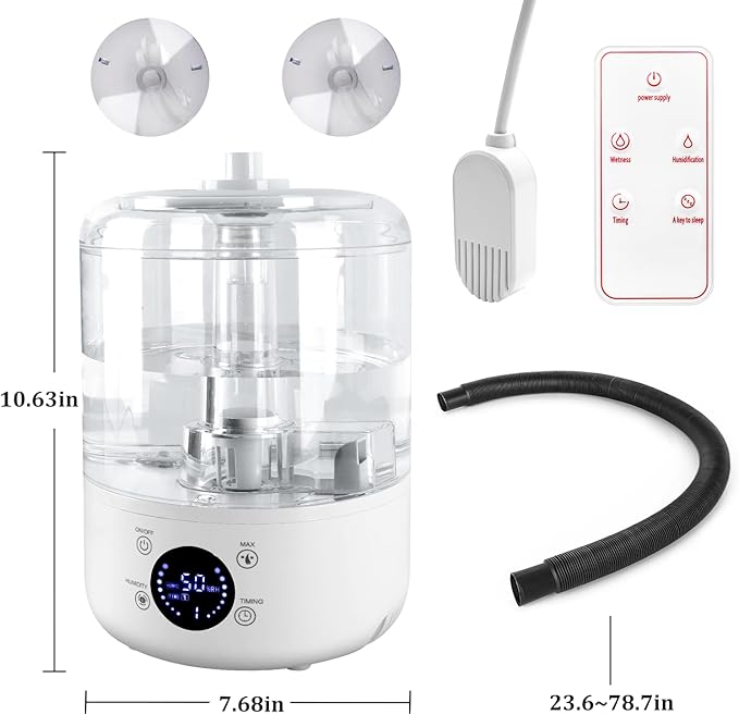 Reptile Humidifier Fogger - 4L Reptile Fogger with Humidity Control Sensor, Timer & 3 Adjustable Mist Levels, Touch & Remote Control, Reptile Mister for Reptiles Amphibians Snake Herps - Image 9