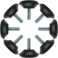 uxcell M8 x 25 x 40mm Screw on Furniture Glide Leveling Feet Floor Protector Pad Adjuster for Cabinet Chair Leg 8 Pack by uxcell