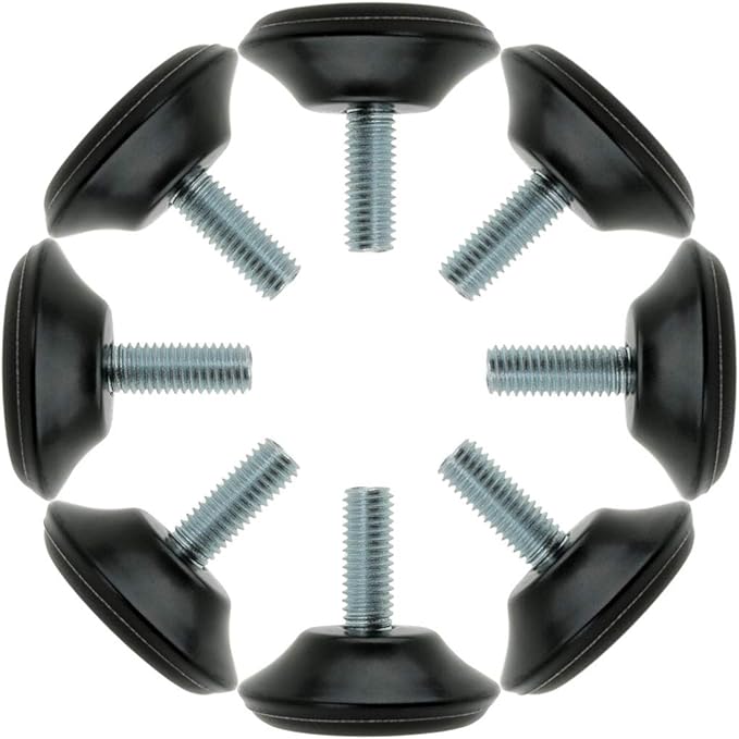 uxcell M8 x 25 x 40mm Screw on Furniture Glide Leveling Feet Floor Protector Pad Adjuster for Cabinet Chair Leg 8 Pack by uxcell