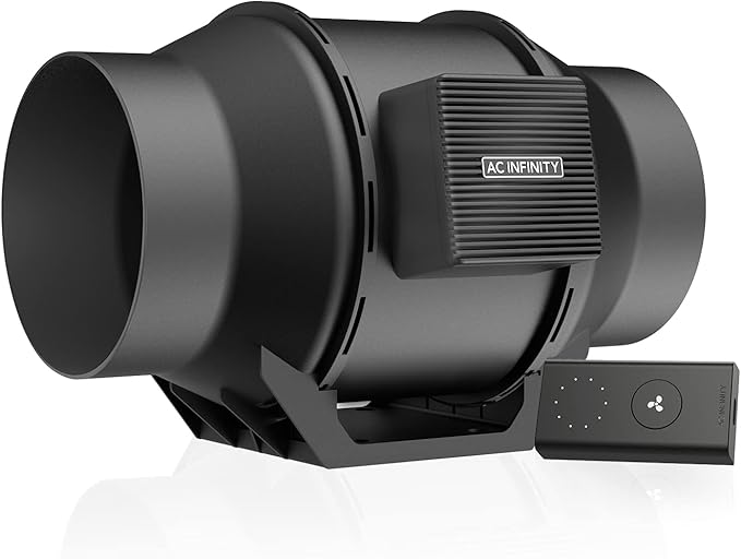 AC Infinity CLOUDLINE A6, Quiet 6” Inline Duct Fan with Speed Controller, EC Motor - Ventilation Exhaust Fan for Heating Cooling Booster, Grow Tents, Hydroponics by ACInfinity