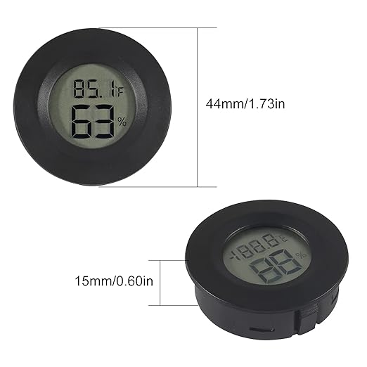 2PCS Mini Hygrometer Thermometer Electronic Digital Humidity Meter Gauge Monitor LCD Display Indoor Temperature Sensor with Fahrenheit Celsius - Image 5