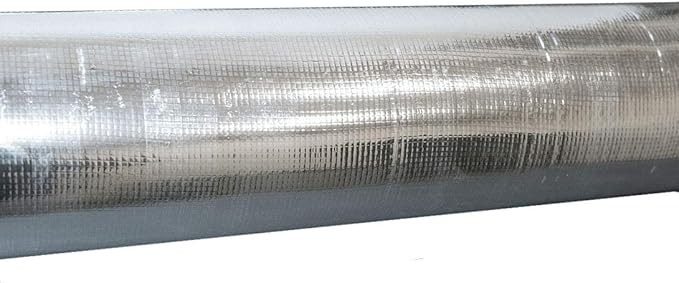 US Energy Products 250 sqft (4ft x 62.5ft) Aluminum Foil Barrier Insulation Sauna Non Perforated Solid 8 Mil Reinforced Aluminum Vapor Barrier. - Image 2