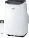 BLACK+DECKER Portable Air Conditioner, 10,000 BTU (6,300 BTU SACC) for Rooms up to 450 Sq. Ft., Portable AC with Follow Me Remote Control and Window Kit, BPACT10WT, White by BLACKDECKER