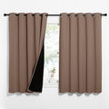 NICETOWN Total Blackout Panels for Nursery, Super Soft, Heavy Duty and Thick Window Treatment Curtains 63 inches Long with Black Lined for Basement, (1 Pair, Cappuccino, 62 inches Wide Each Panel) by NICETOWN