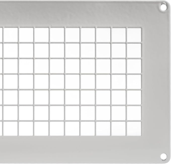 Repa Market 10" x 5" Inch White Galvanized Steel Rectangular Crawl Space Vent Grid - Inlet Outlet Ventilation Guard - Universal Metal Air Supply Exhaust Protection Mesh - Durable Duct Grille - Image 9