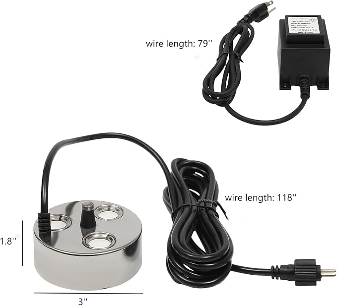 3-Head Ultrasonic Mist Maker Fogger AC 36V 60W Air Humidifier Hydroponics Water Fountain Pond Fog Machine 900ml/h - Image 2